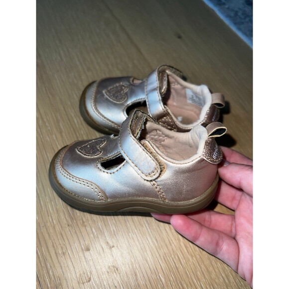 Stride Rite 360 Girl's Mariella Rose Gold Mary Jane Slip On Baby Shoes size 3m 3 - Picture 2 of 10